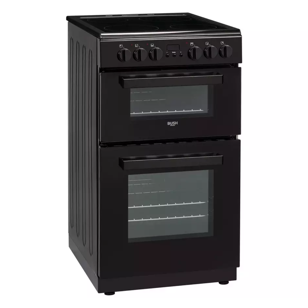 Bush DHBEDC50B 50cm Double Oven Electric Cooker - Black - A Rated (EX-DISPLAY/B)