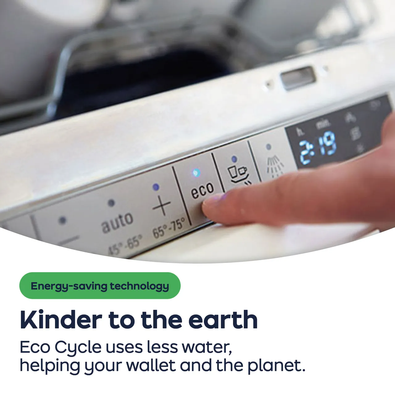 Hoover H-DISH 500 HF 4B7F0W-80 Wifi Connected Full Size Dishwasher - White - B Rated (EX-DISPLAY/B)