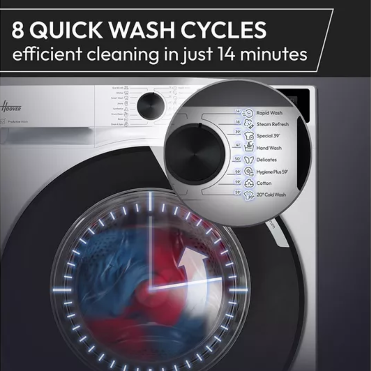 HOOVER Pro Wash Series 5 HBWP 6106BL8G-80 WiFi-enabled 10 kg Washer Dryer - Graphite - A Rated (EX-DISPLAY/B)