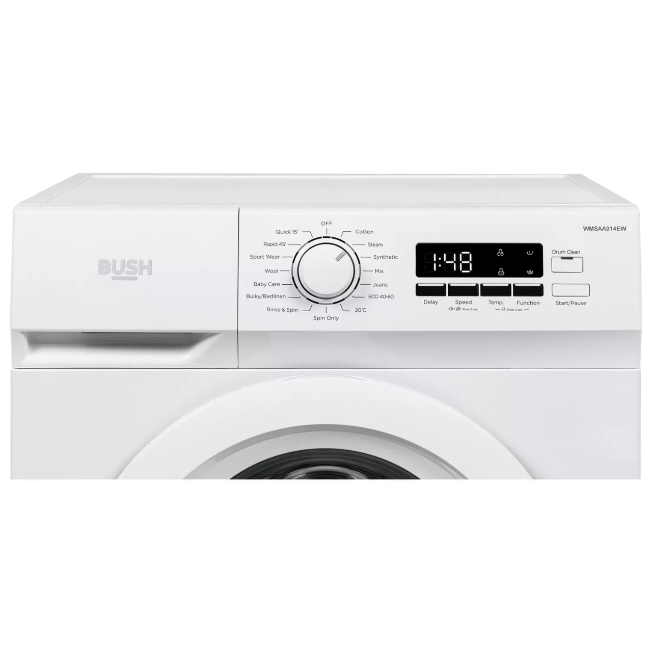 Bush WMSAA914EW 9KG 1400 Spin Washing Machine - White - A Rated (EX-DISPLAY/C)