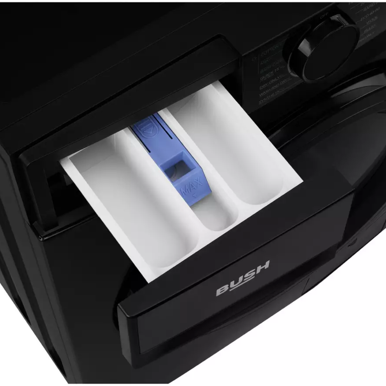 Bush WDSAA107B 10/7KG 1400 Spin Washer Dryer - Black - D Rated [Wash&Dry], A Rated [Wash Only] (EX-DISPLAY/C)