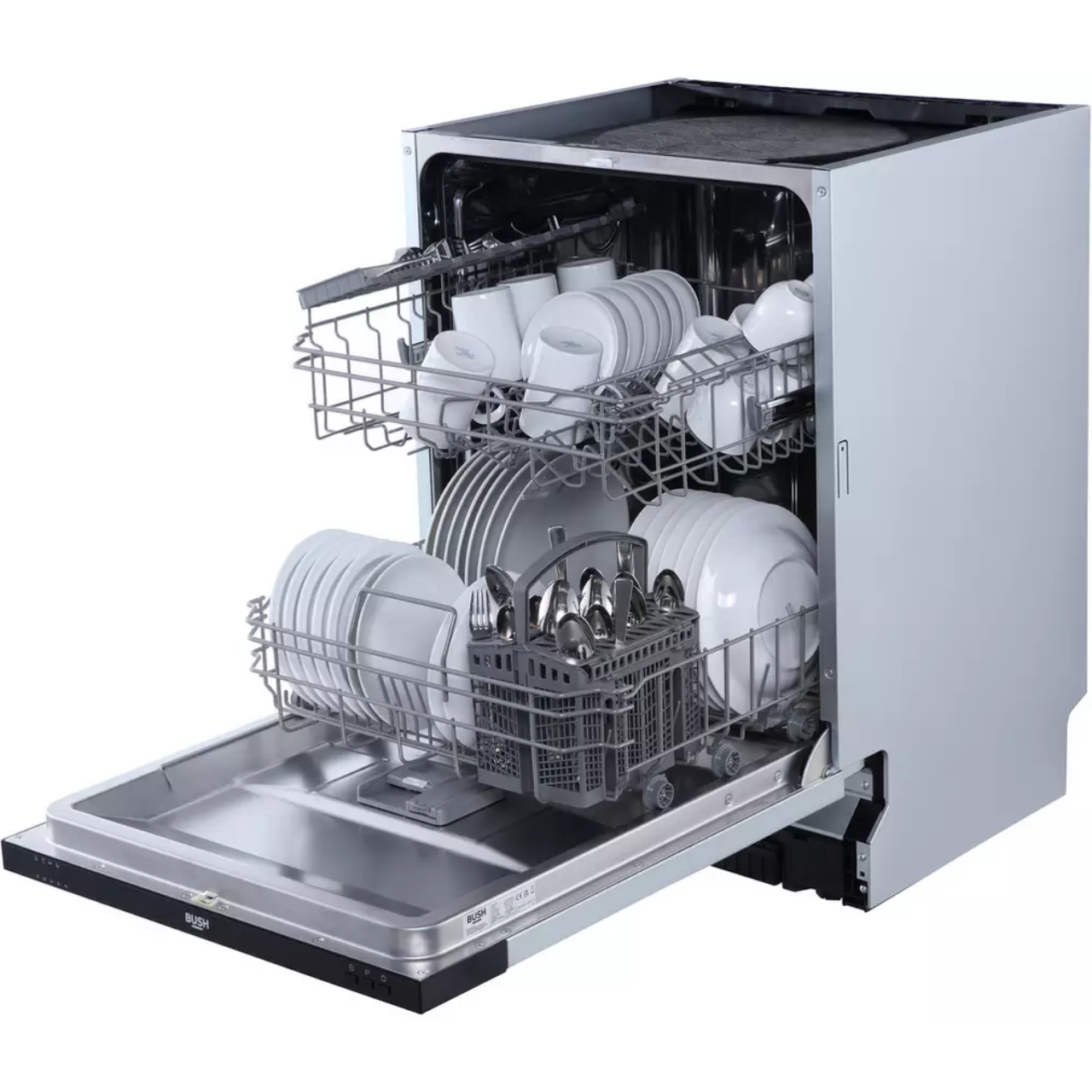 Bush DWFSEINT124W Full Size Dishwasher - integrated - E Rated  (EX-DISPLAY/B)
