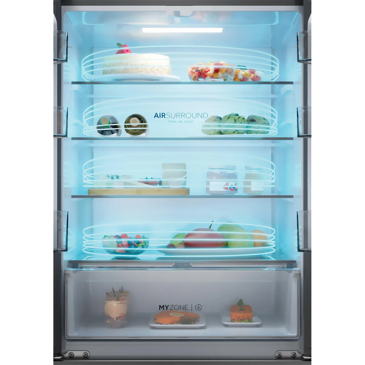 Haier FD 70 Series 3 HFR3718ENPT Total No Frost Multi-door American Fridge Freezer - Slate Black - E Rated (EX-DISPLAY/B)