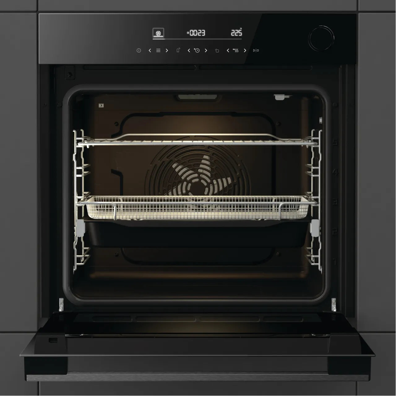 Hisense Hi6 BlackLine BSA66346ADBGUK Wifi Connected Built In Electric Single Oven - Jet Black - A+ Rated (EX-DISPLAY/C)