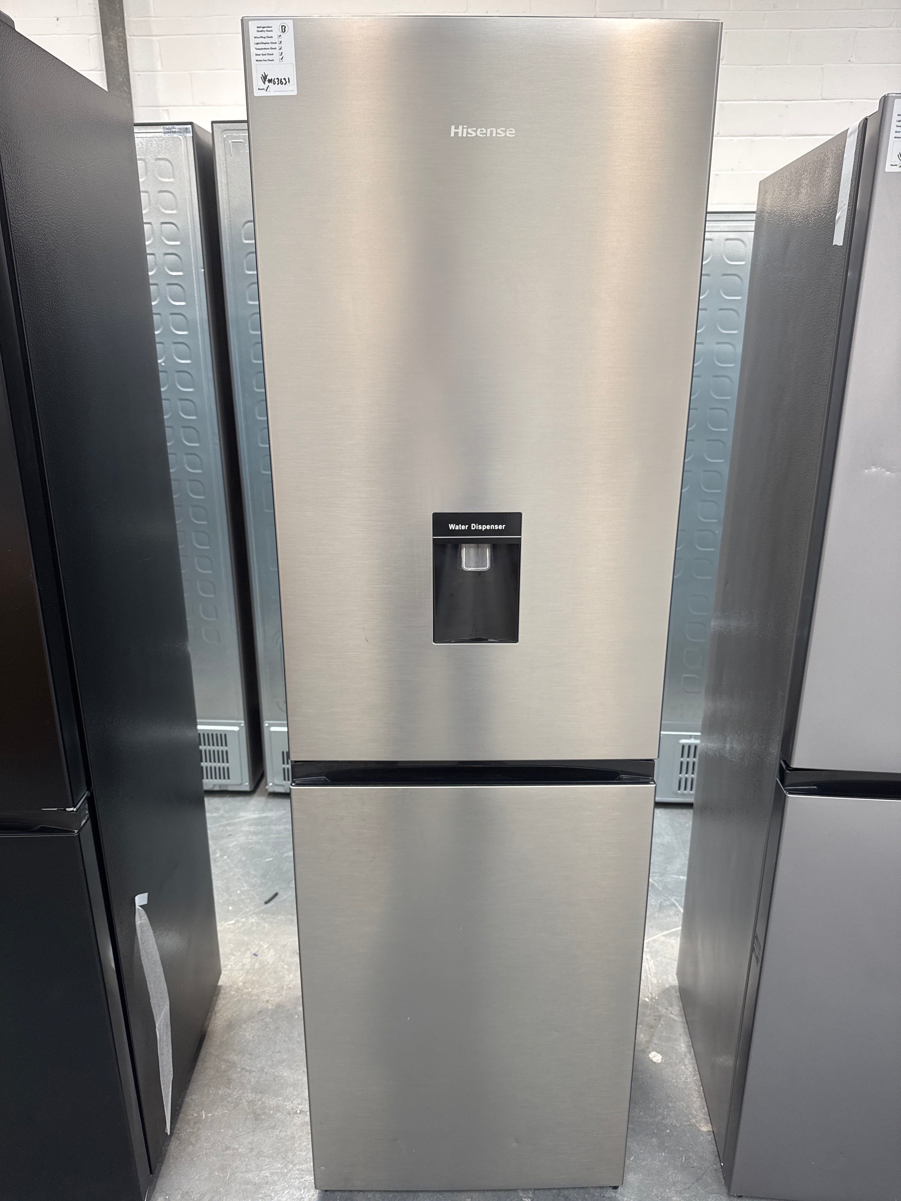 Hisense RB327N4WCE 50/50 No Frost Fridge Freezer - Stainless Steel #63631