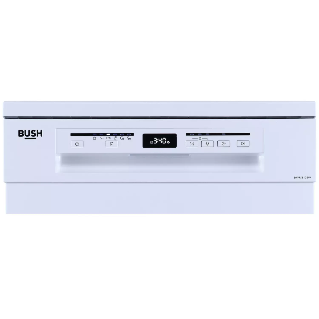 Bush DWFSE126W Full Size Dishwasher - White - E Rated  (EX-DISPLAY/C)