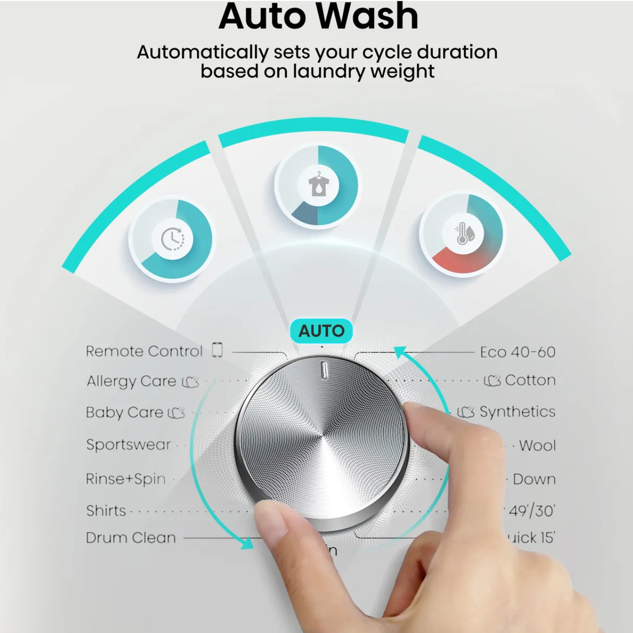 Hisense 3S Series WF3S1043BW3 10.5kg WiFi Connected Washing Machine with 1400 rpm - White - A Rated (EX-DISPLAY/A)