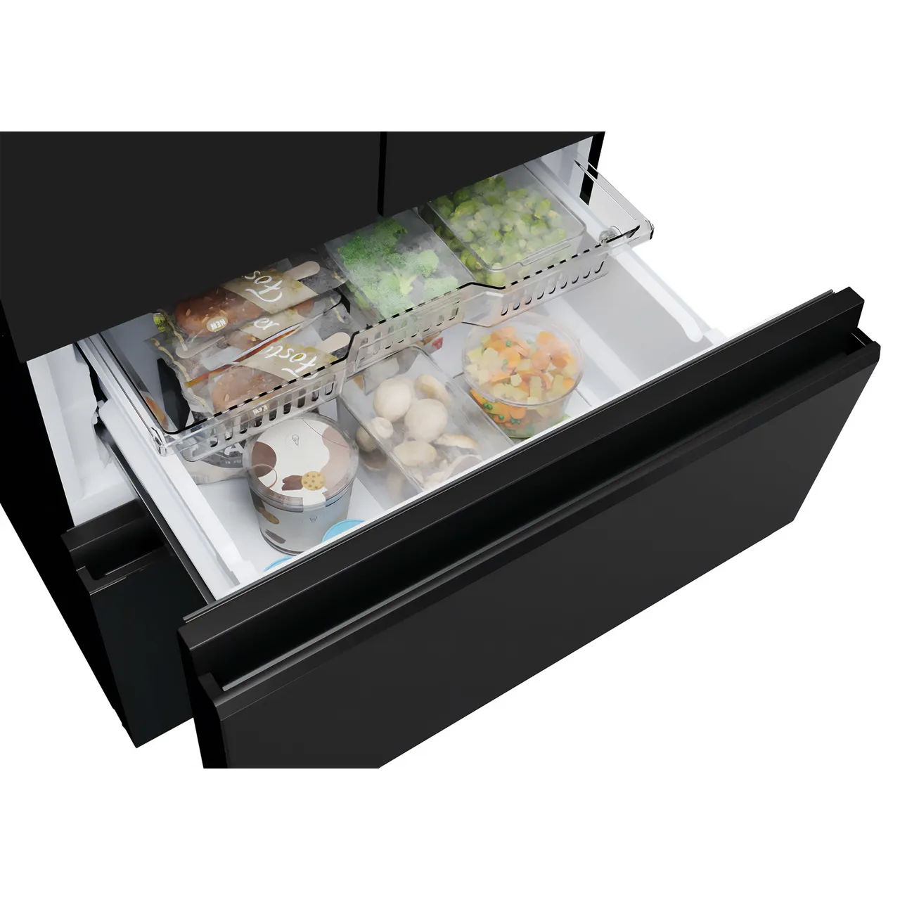 Haier FD 70 Series 3 HFR3718ENPT Total No Frost Multi-door American Fridge Freezer - Slate Black - E Rated (EX-DISPLAY/B)