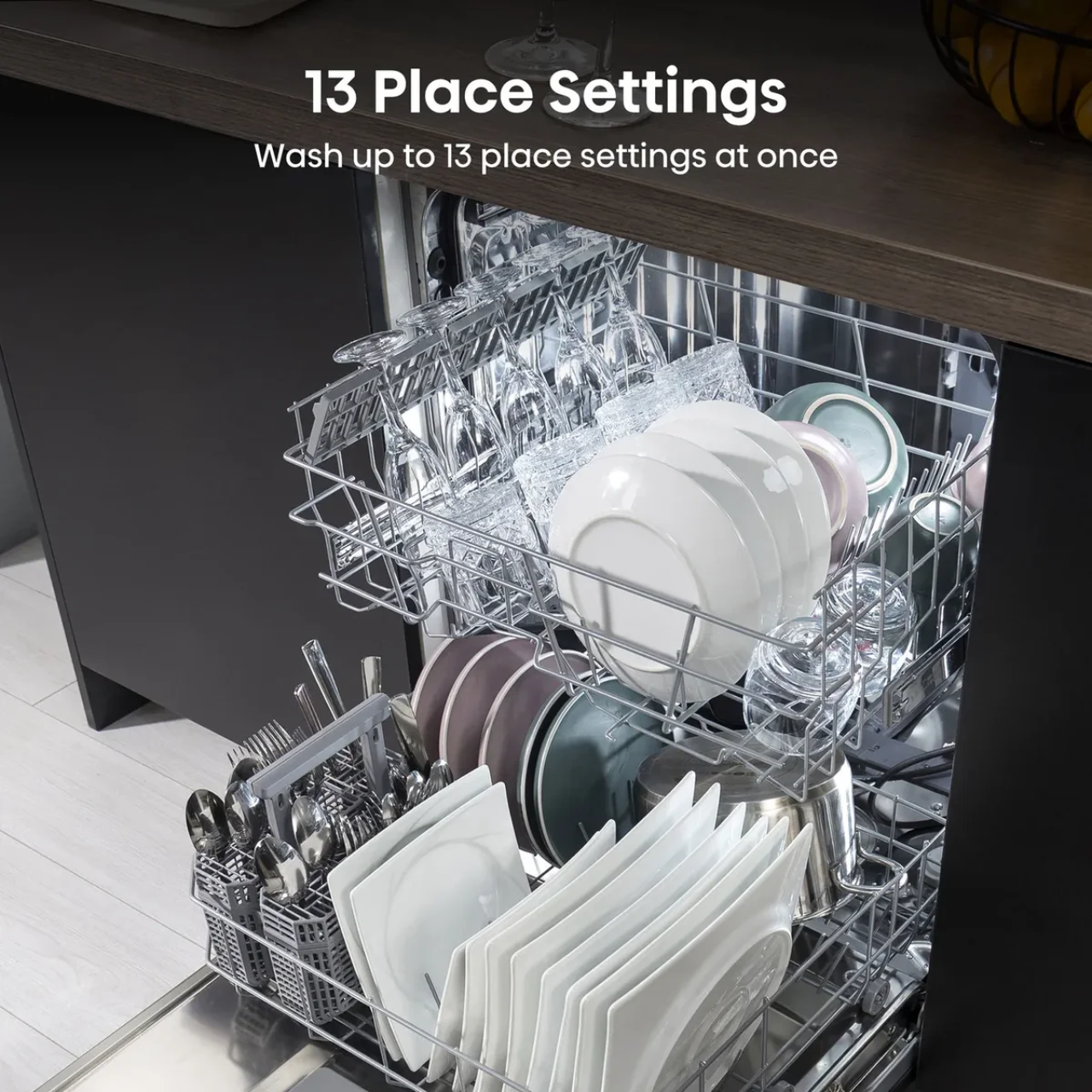 Hisense HV642E90UK Fully Integrated Standard Dishwasher - Stainless Steel Control Panel (EX-DISPLAY/A)