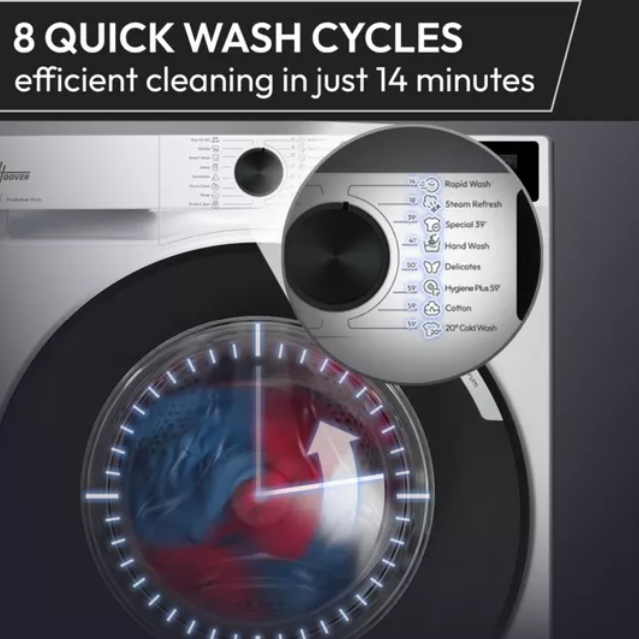 HOOVER H-Wash 350 H3WPS686TAMB6-80 WiFi-enabled 8 kg 1600rpm Washing Machine - White - A Rated (EX-DISPLAY/B)