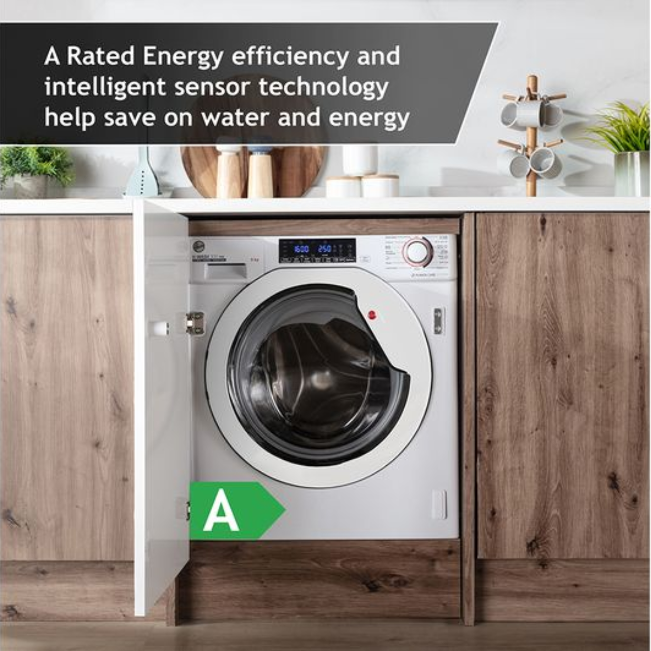 HOOVER H-Wash 300 Pro HBWOS69TAME-80 Integrated 9 kg 1600 Spin Washing Machine - White - A Rated (EX-DISPLAY/B)