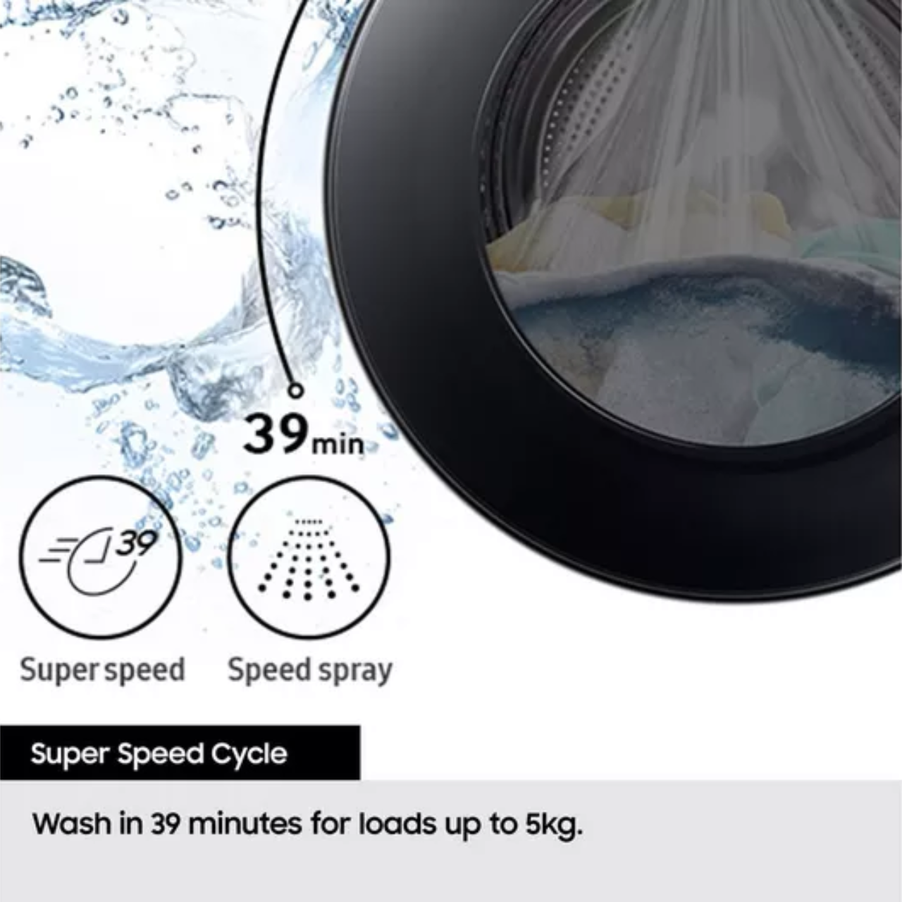 SAMSUNG Series 5 AI Energy WD90DG5B15BEEU WiFi-enabled 9 kg Washer Dryer - White - D/A Rated (EX-DISPLAY/C)
