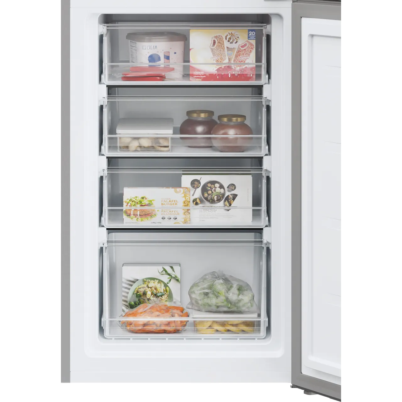 Hoover H-FRIDGE 300 HOCT3L517ESK-1 176cm 50/50 Fridge Freezer - Silver - E Rated (EX-DISPLAY/B)