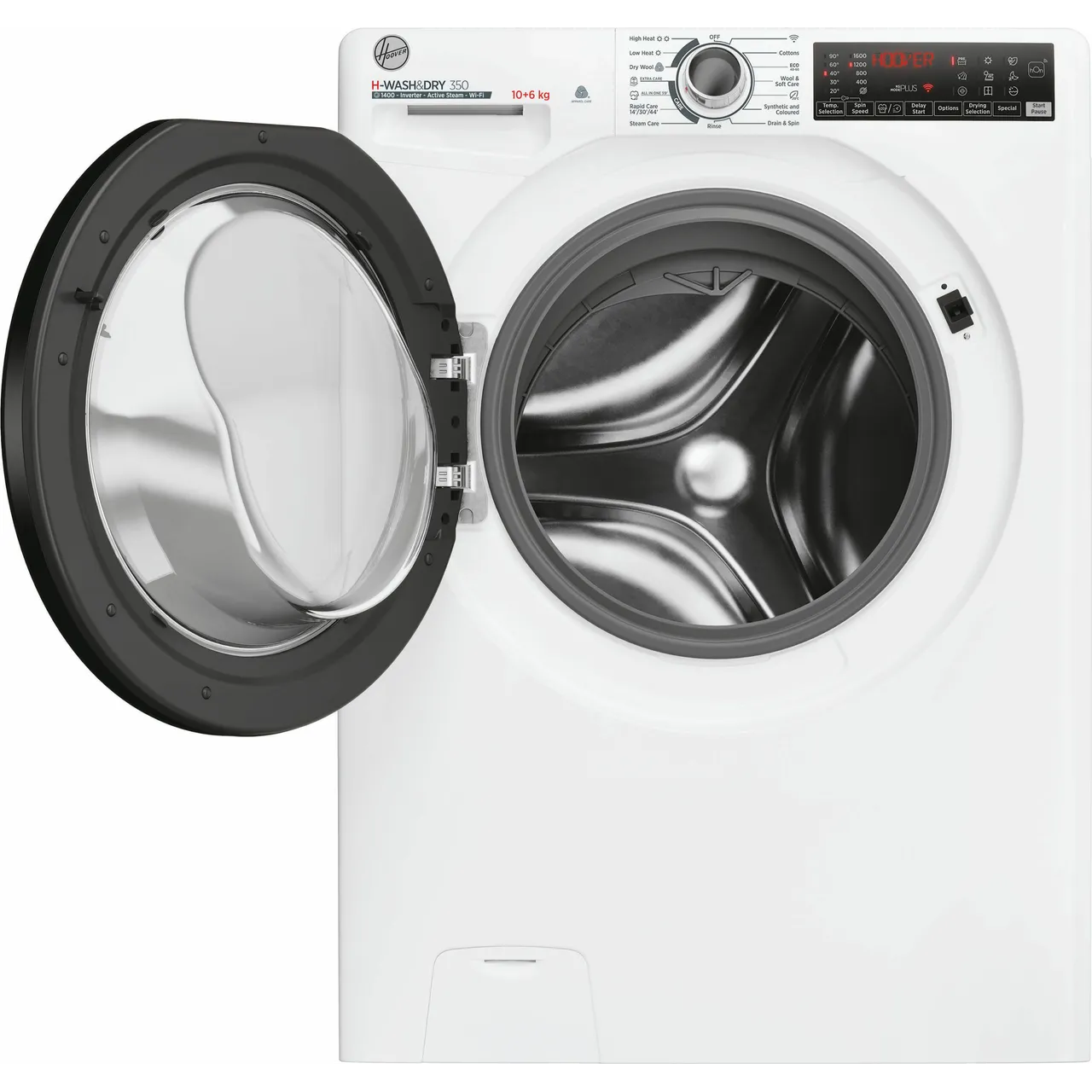 Hoover H-WASH&DRY 350 H3DPS41066TAMB80 Wifi Connected 10Kg / 6Kg Washer Dryer with 1400 rpm - White - D Rated [Wash&Dry], A Rated [Wash Only] (EX-DISPLAY/A)
