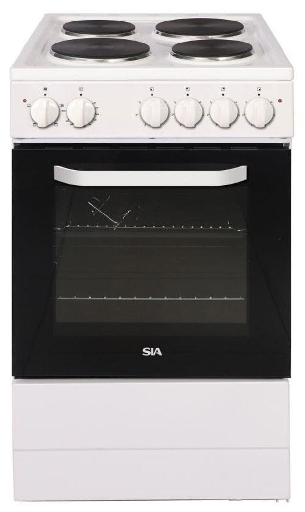 SIA ESCA51W 50cm Electric Cooker With 4 Zone Hob - White (EX-DISPLAY/B)