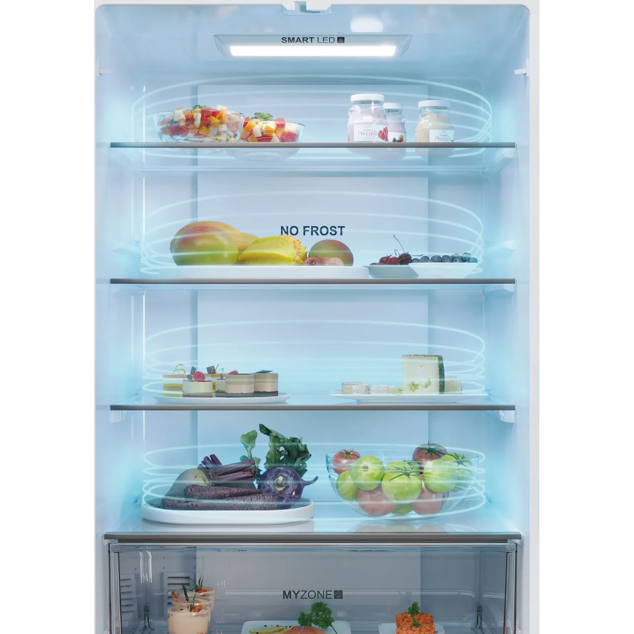 Haier HFR5719EWMP Non-Plumbed Total No Frost Multi-door American Fridge Freezer - Platinum Inox - E Rated (EX-DISPLAY/C)