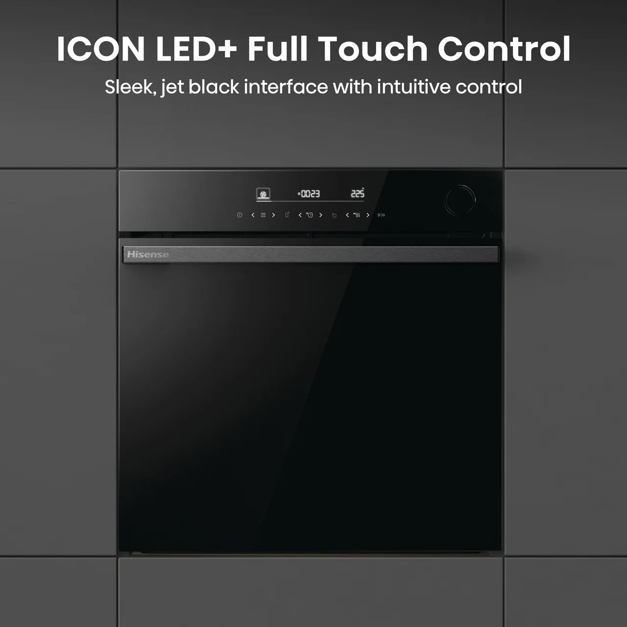 Hisense Hi6 BlackLine BSA66346PDBGUK Wifi Connected Built In Electric Single Oven and Pyrolytic Cleaning - Jet Black - A+ Rated (EX-DISPLAY/C)