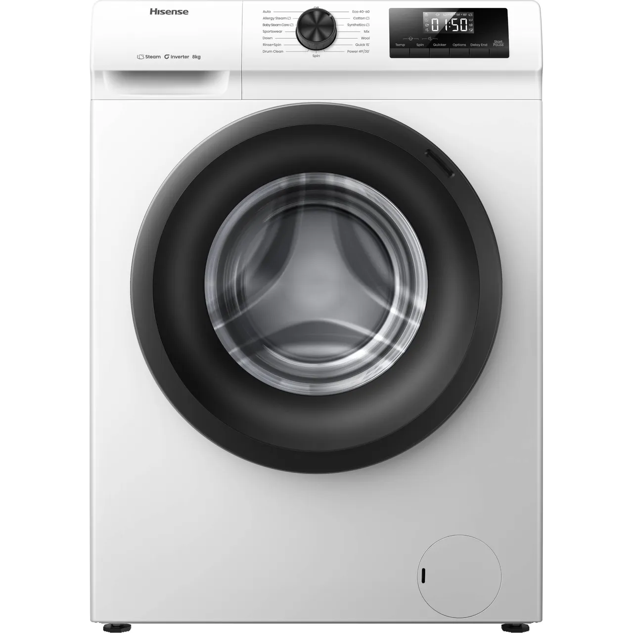 Hisense 1Q Series WF1Q8041BW 8kg Washing Machine with 1400 rpm - White - A Rated