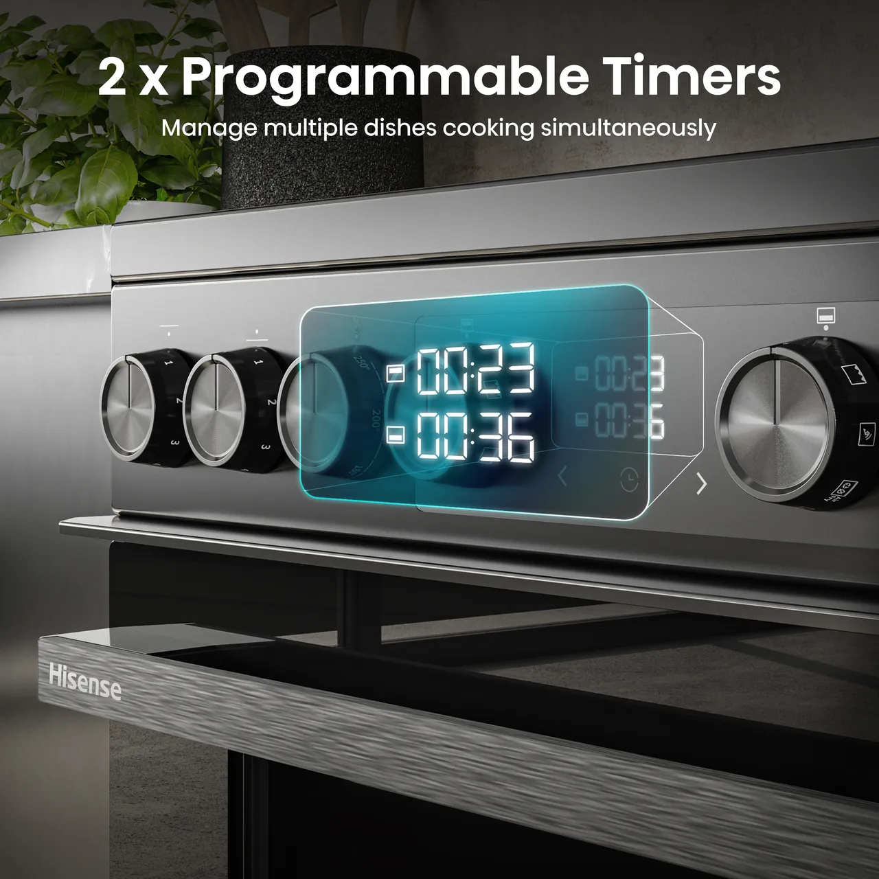 HISENSE Hi6 Max 80/50L HDCEC6C20B 60cm Electric Ceramic Cooker - Jet Black (EX-DISPLAY/B)