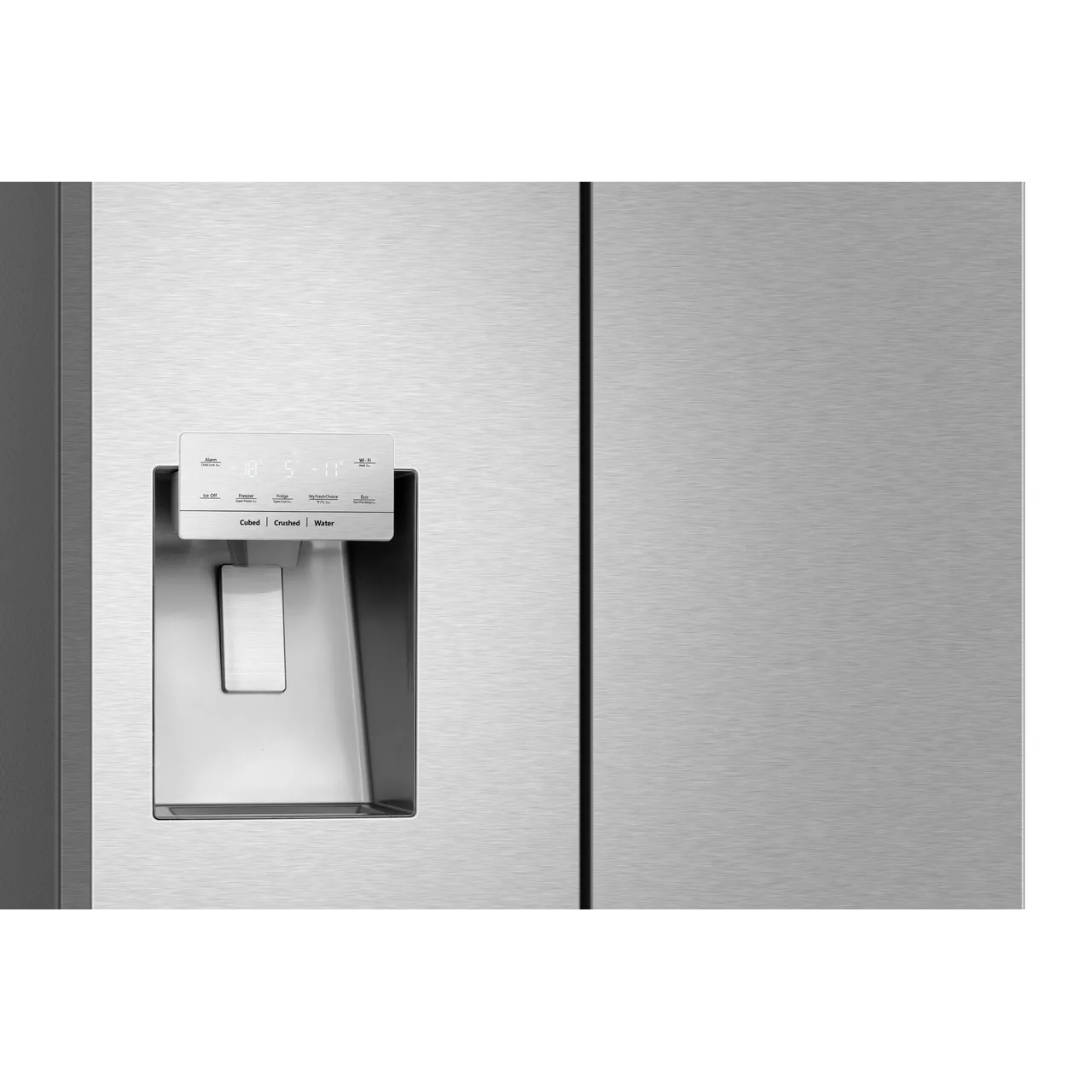 Hisense PureFlat Infinite RQ760N4SASE Wifi Connected Non-Plumbed Total No Frost American Fridge Freezer - Stainless Steel - E Rated (EX-DISPLAY/B)