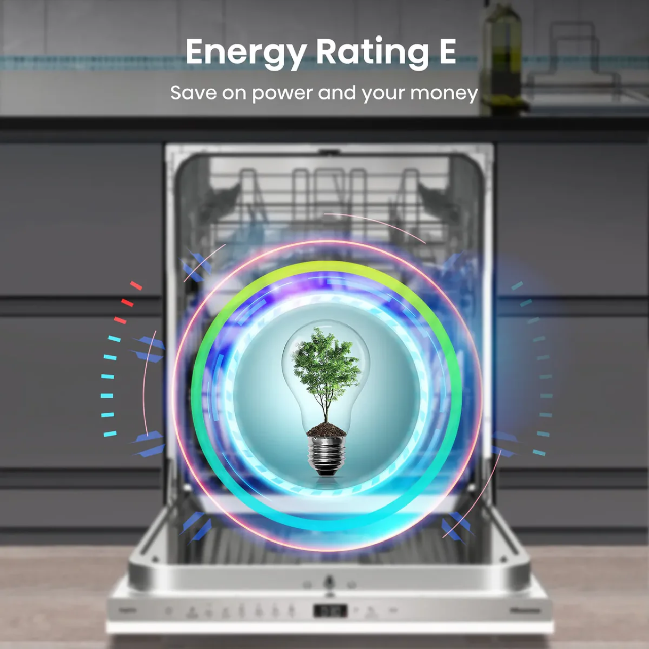 Hisense HV642E90UK Fully Integrated Standard Dishwasher - Stainless Steel Control Panel (EX-DISPLAY/A)