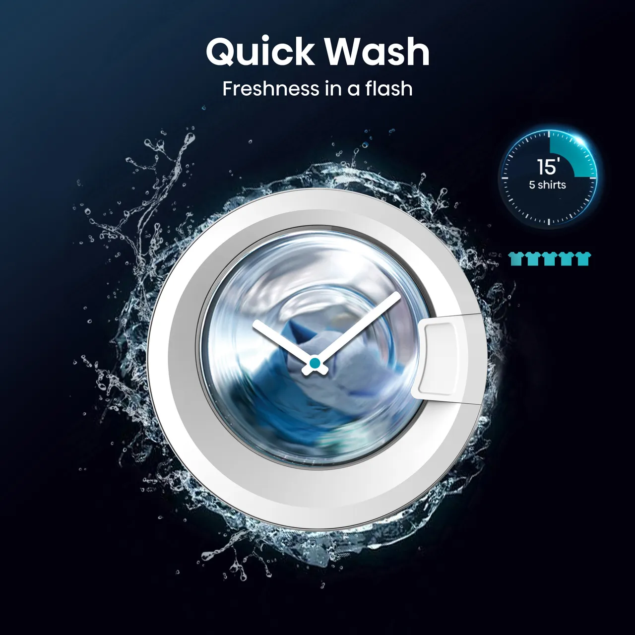 Hisense 3 Series WF3M741BWI Integrated 7kg Washing Machine with 1400 rpm - White - A Rated (EX-DISPLAY/C)