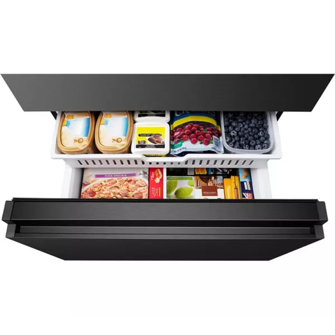 Hisense PureFlat RF749N4SWFE Non-Plumbed Frost Free American Fridge Freezer - Black / Stainless Steel (EX-DISPLAY/C)