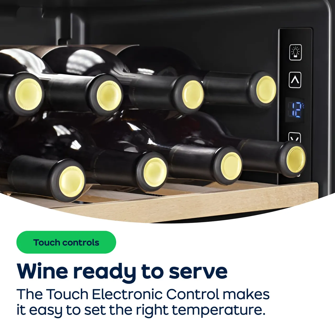 Hisense RW3N132GSLF Built In Wine Cooler - Black - F Rated (EX-DISPLAY/B)