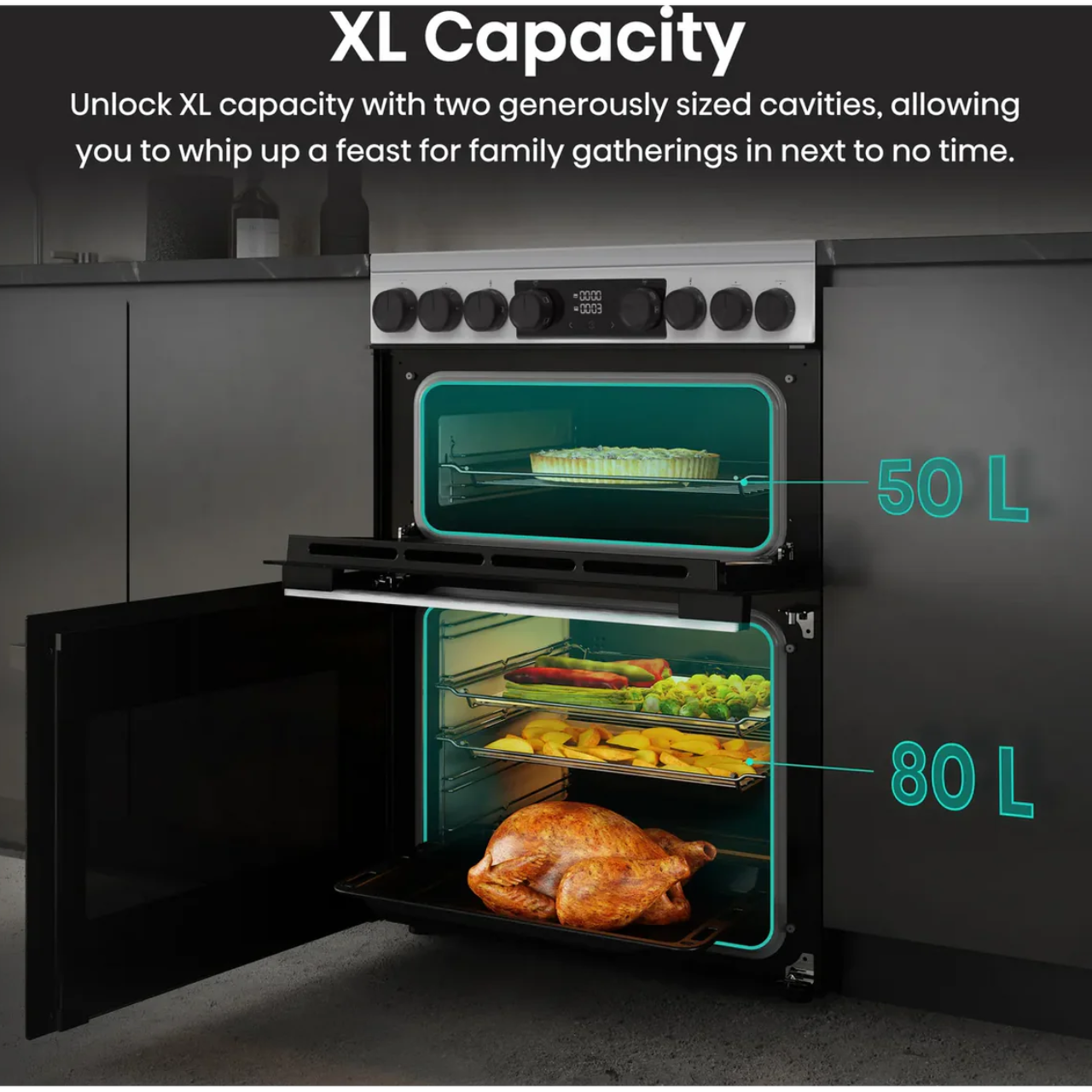 Hisense Hi6 Max HDCEC6C20W 60cm Electric Cooker with Ceramic Hob - White - A Rated (EX-DISPLAY/B)