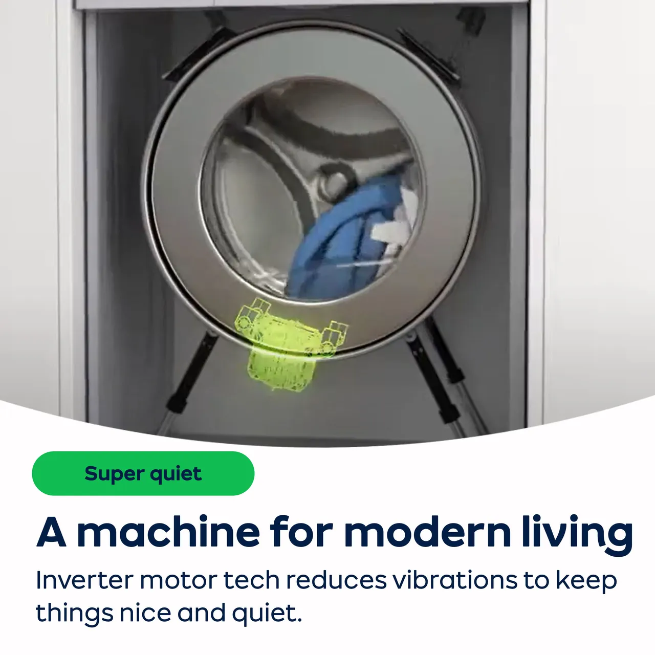 Hisense 3S Series WD3S1043BW3 Wifi Connected 10.5Kg / 6Kg Washer Dryer with 1400 rpm - White - D Rated [Wash&Dry], A Rated [Wash Only] (EX-DISPLAY/C)