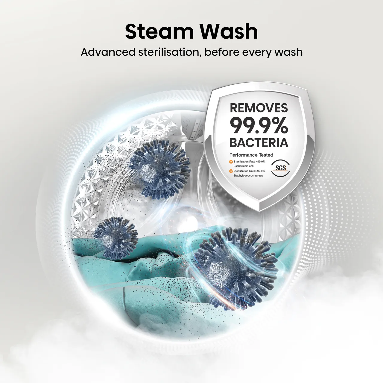 Hisense 3S Series WD3S1043BB3 Wifi Connected 10.5Kg / 6Kg Washer Dryer with 1400 rpm - Black - D Rated [Wash&Dry], A Rated [Wash Only] (EX-DISPLAY/B)