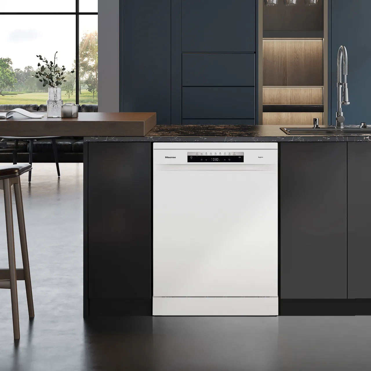HISENSE HS673C60WUK Full-size WiFi-enabled Dishwasher - White (EX-DISPLAY/B)