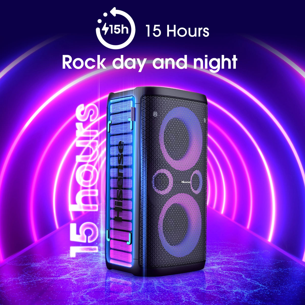 Hisense Party Speaker, 300 W, Bluetooth 5.0 - PARTY ROCKER ONE