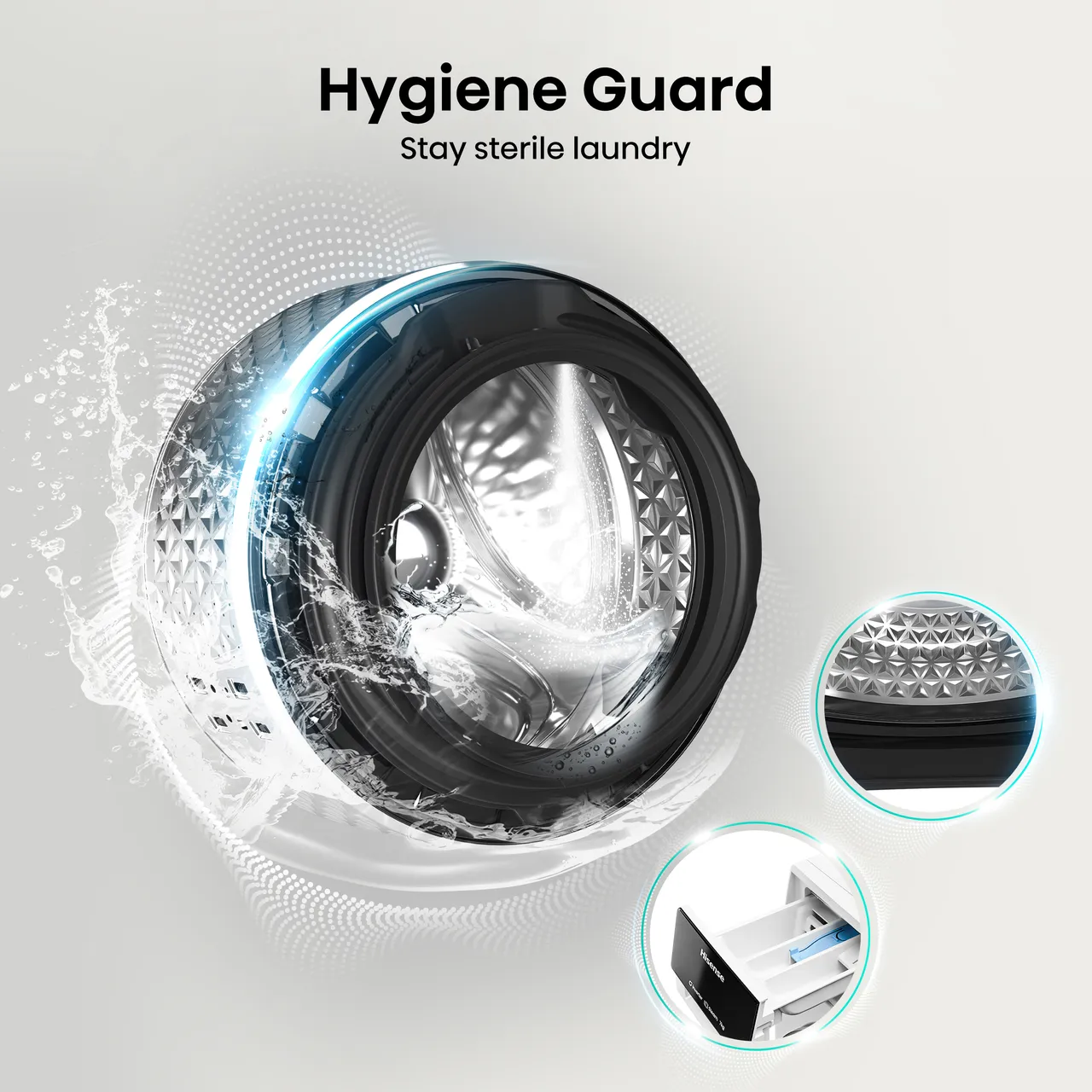 Hisense 3S Series WD3S1043BW3 Wifi Connected 10.5Kg / 6Kg Washer Dryer with 1400 rpm - White - D Rated [Wash&Dry], A Rated [Wash Only] (EX-DISPLAY/C)