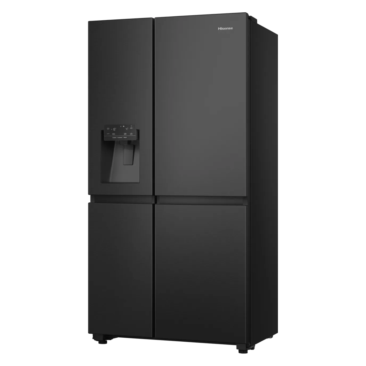 Hisense PureFlat Infinite RS818N4IFE Wifi Connected Plumbed Total No Frost American Fridge Freezer - Black Stainless Steel - E Rated (EX-DISPLAY/B)