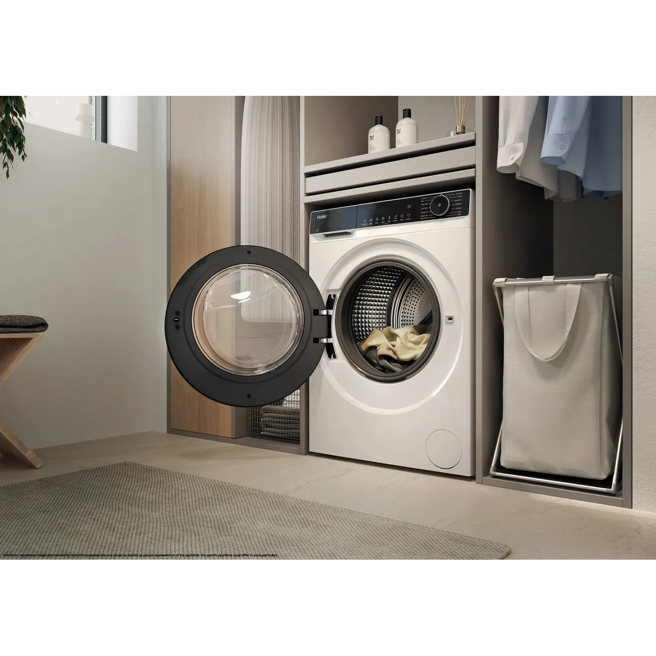 Haier X Series 5 HW90-BP14357TUUK 9kg WiFi Connected Washing Machine with 1400 rpm - White - A Rated (EX-DISPLAY/B)
