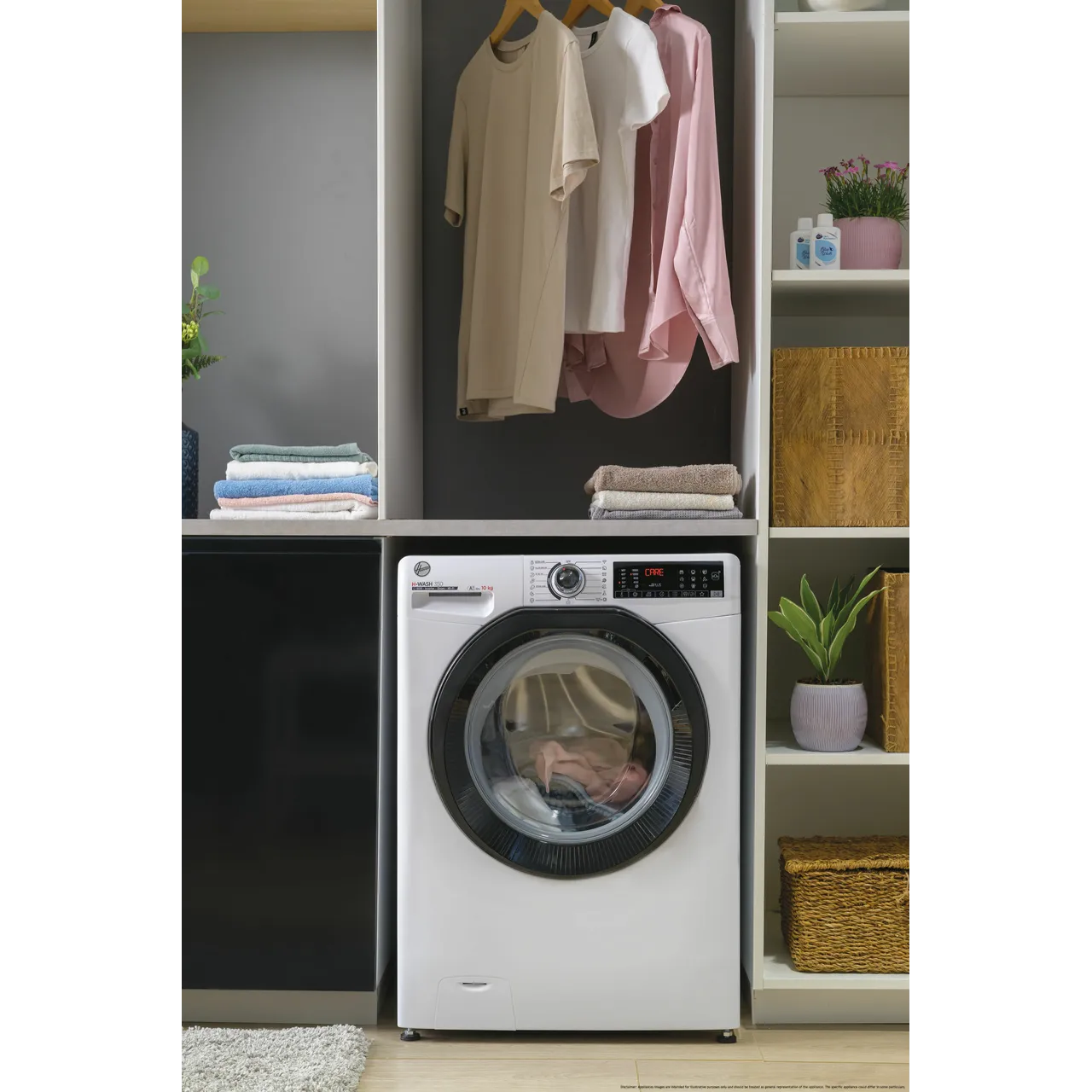 Hoover H-WASH&DRY 350 H3DPS41066TAMB80 Wifi Connected 10Kg / 6Kg Washer Dryer with 1400 rpm - White - D Rated [Wash&Dry], A Rated [Wash Only] (EX-DISPLAY/A)