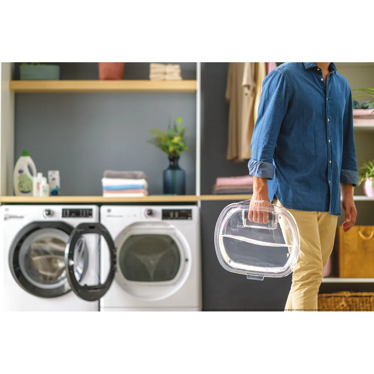 Hoover H-DRY 350 HRE H9N2TBE-80 Wifi Connected 9Kg Heat Pump Tumble Dryer - White - A++ Rated (EX-DISPLAY/C)