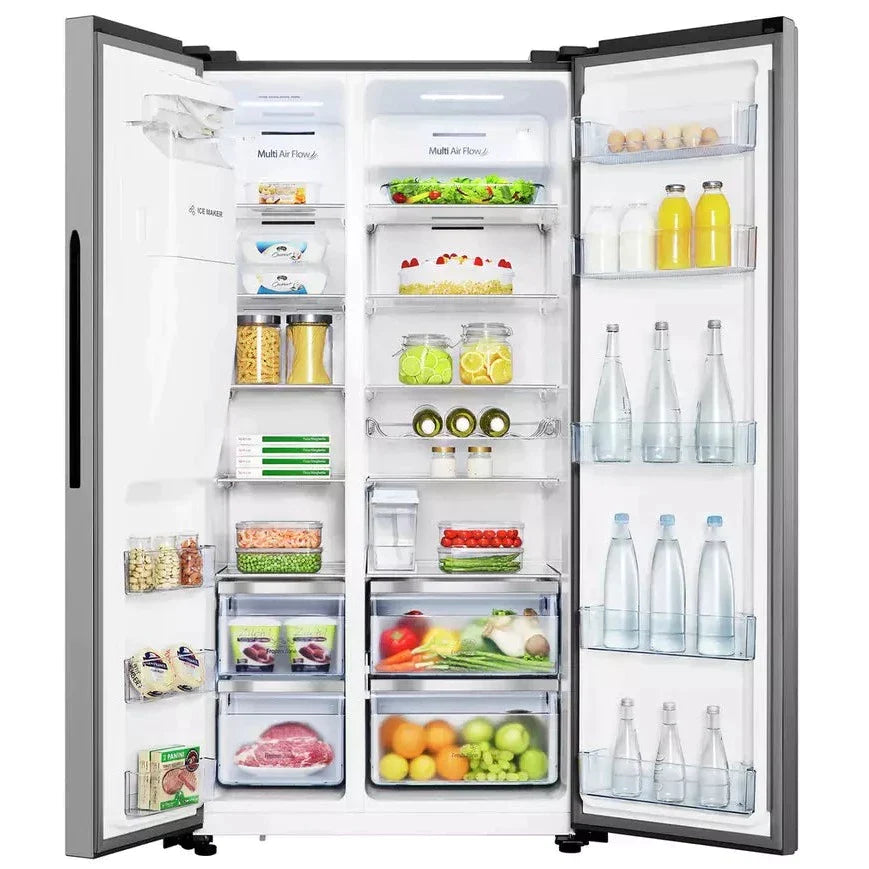 Hisense RS694N4TCF PureFlat American Fridge Freezer - Stainless Steel (EX-DISPLAY/C)