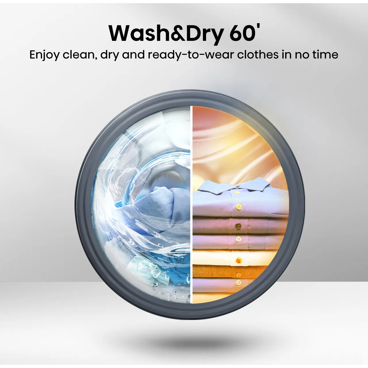 Hisense 3S Series WD3S1043BB3 Wifi Connected 10.5Kg / 6Kg Washer Dryer with 1400 rpm - Black - D Rated [Wash&Dry], A Rated [Wash Only] (EX-DISPLAY/B)