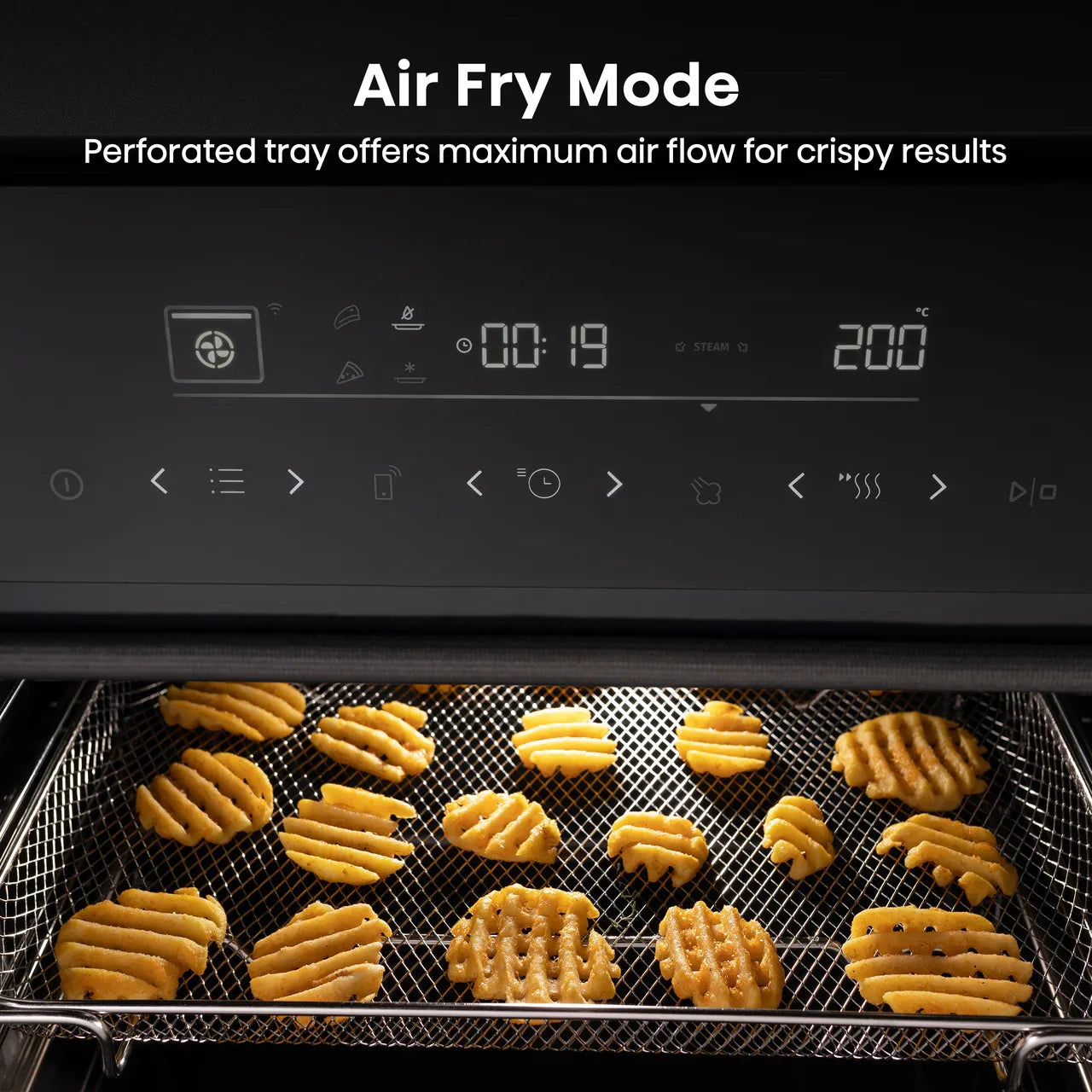 Hisense Hi6 BlackLine BSA66346ADBGUK Wifi Connected Built In Electric Single Oven - Jet Black - A+ Rated (EX-DISPLAY/C)