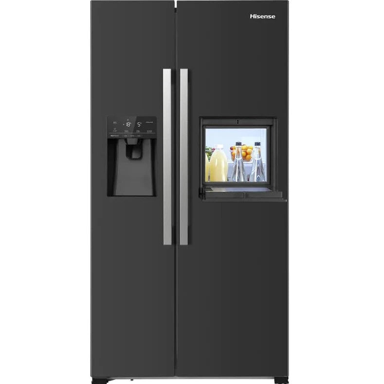 Hisense RS694N4BBE Plumbed Total No Frost American Fridge Freezer - Black (EX-DISPLAY/C)