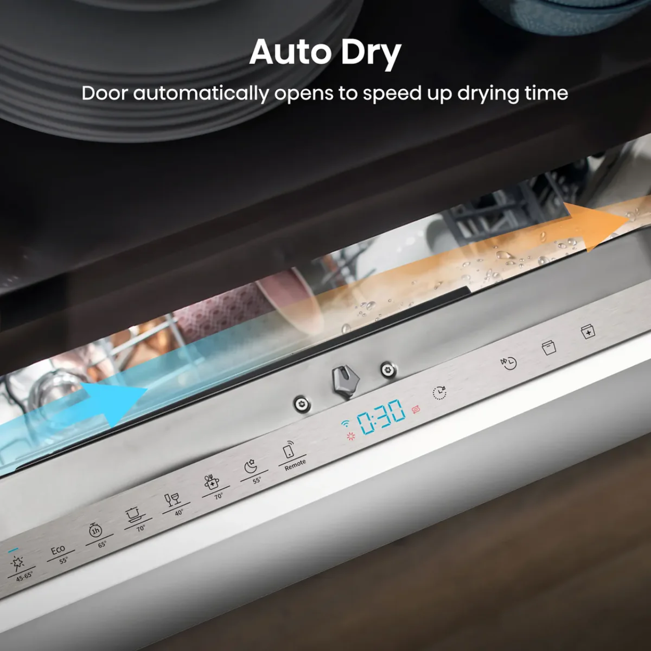 Hisense HV693C60UK Wifi Connected Fully Integrated Full Size Dishwasher - Stainless Steel Control Panel (EX-DISPLAY/A)