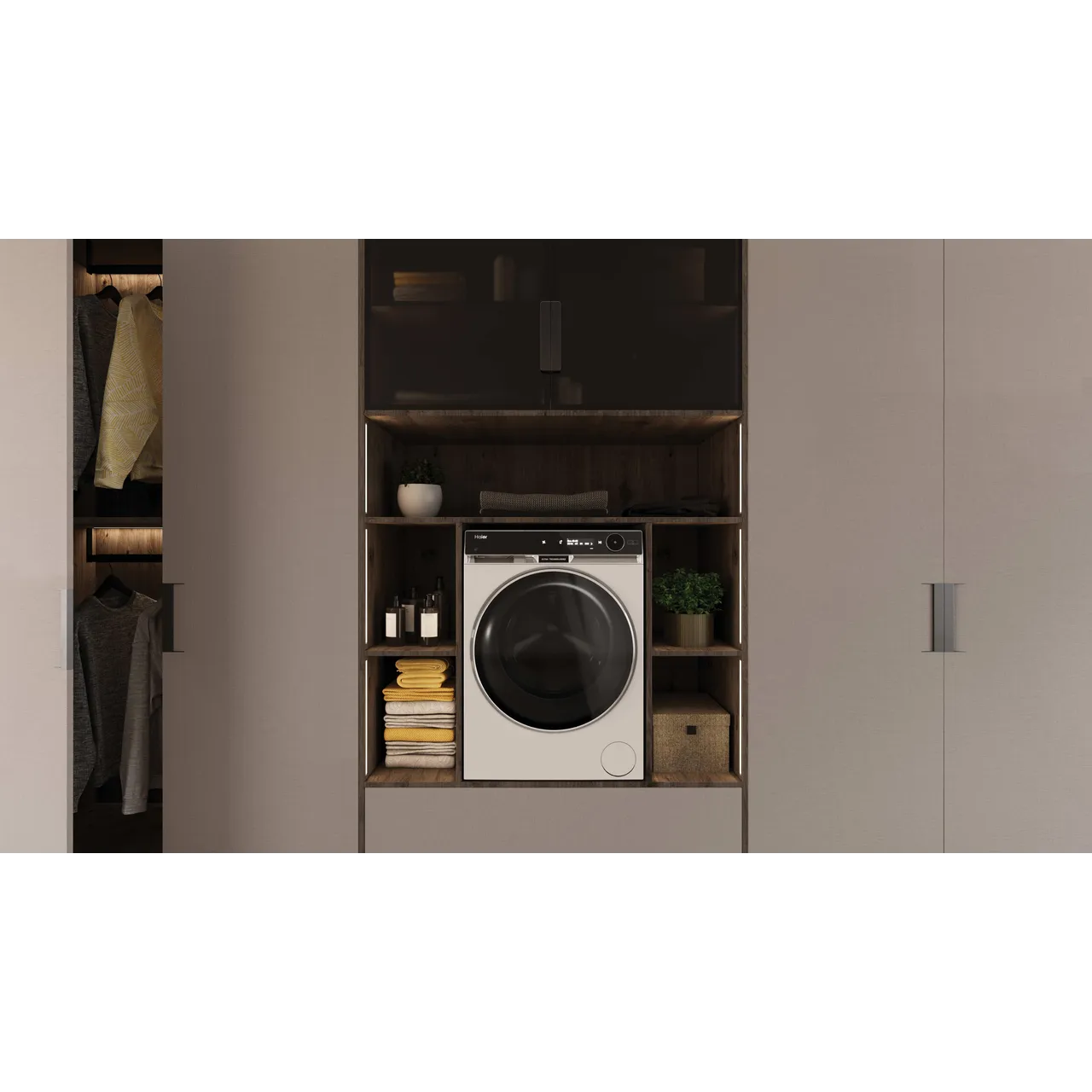 Haier X Series 11 HWD120-BD16397EUK Wifi Connected 12Kg / 7Kg Heat Pump Washer Dryer with 1600 rpm - White - A Rated [Wash&Dry], A Rated [Wash Only] (EX-DISPLAY/B)