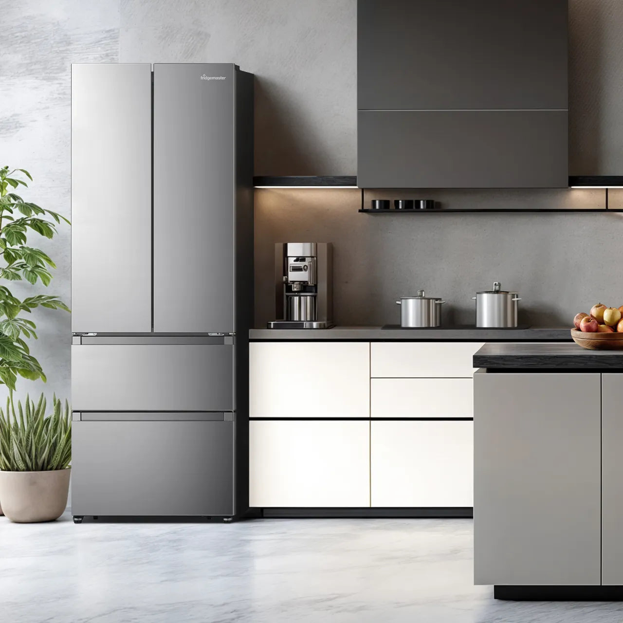 Fridgemaster MF70450ES Total No Frost Multi-door American Fridge Freezer - Silver - E Rated (EX-DISPLAY/C)