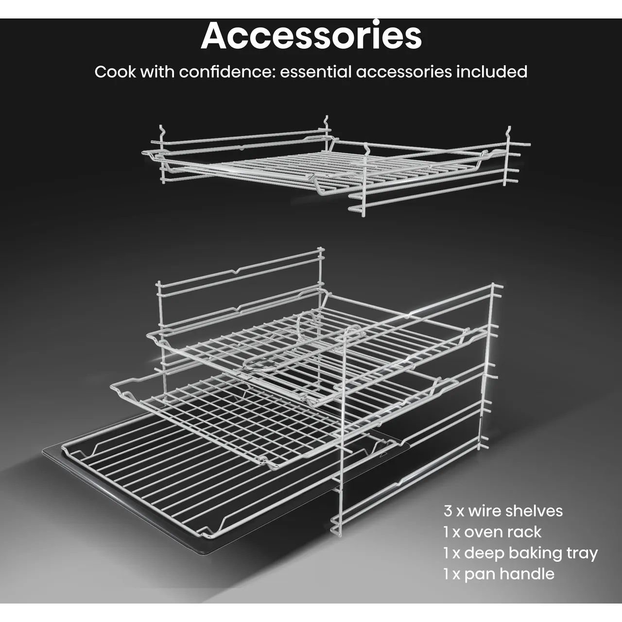 Hisense Hi6 Max HDCEC6C20X 60cm Electric Cooker with Ceramic Hob - Stainless Steel - A Rated (EX-DISPLAY/B)