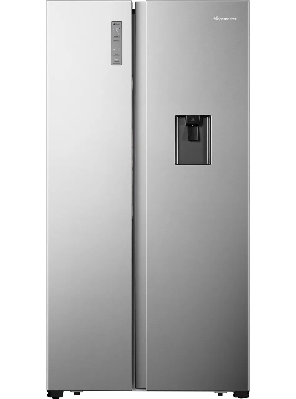 Fridgemaster MS91520DES Non-Plumbed Total No Frost American Fridge Freezer - Silver (EX-DISPLAY/B)