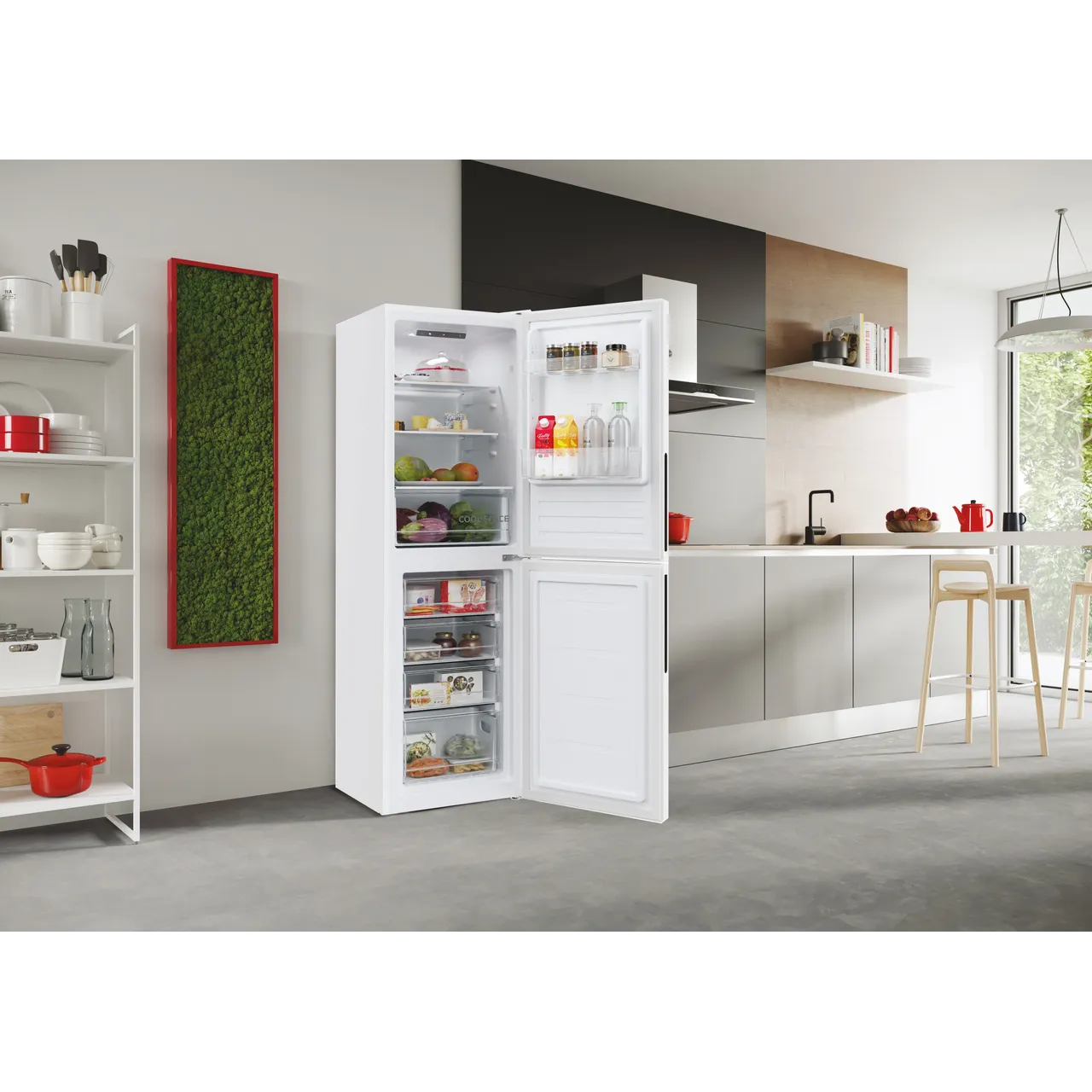 Hoover H-FRIDGE 300 HOCT3L517EWK-1 176cm 50/50 Fridge Freezer - White - E Rated (EX-DISPLAY/C)