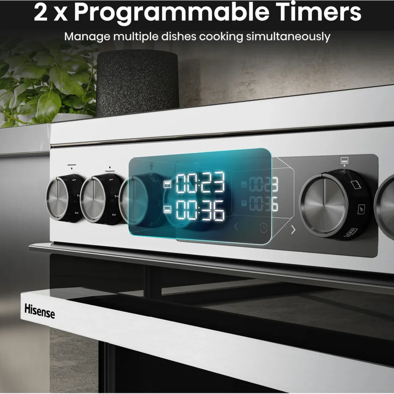 Hisense Hi6 Max HDCEC6C20W 60cm Electric Cooker with Ceramic Hob - White - A Rated (EX-DISPLAY/B)