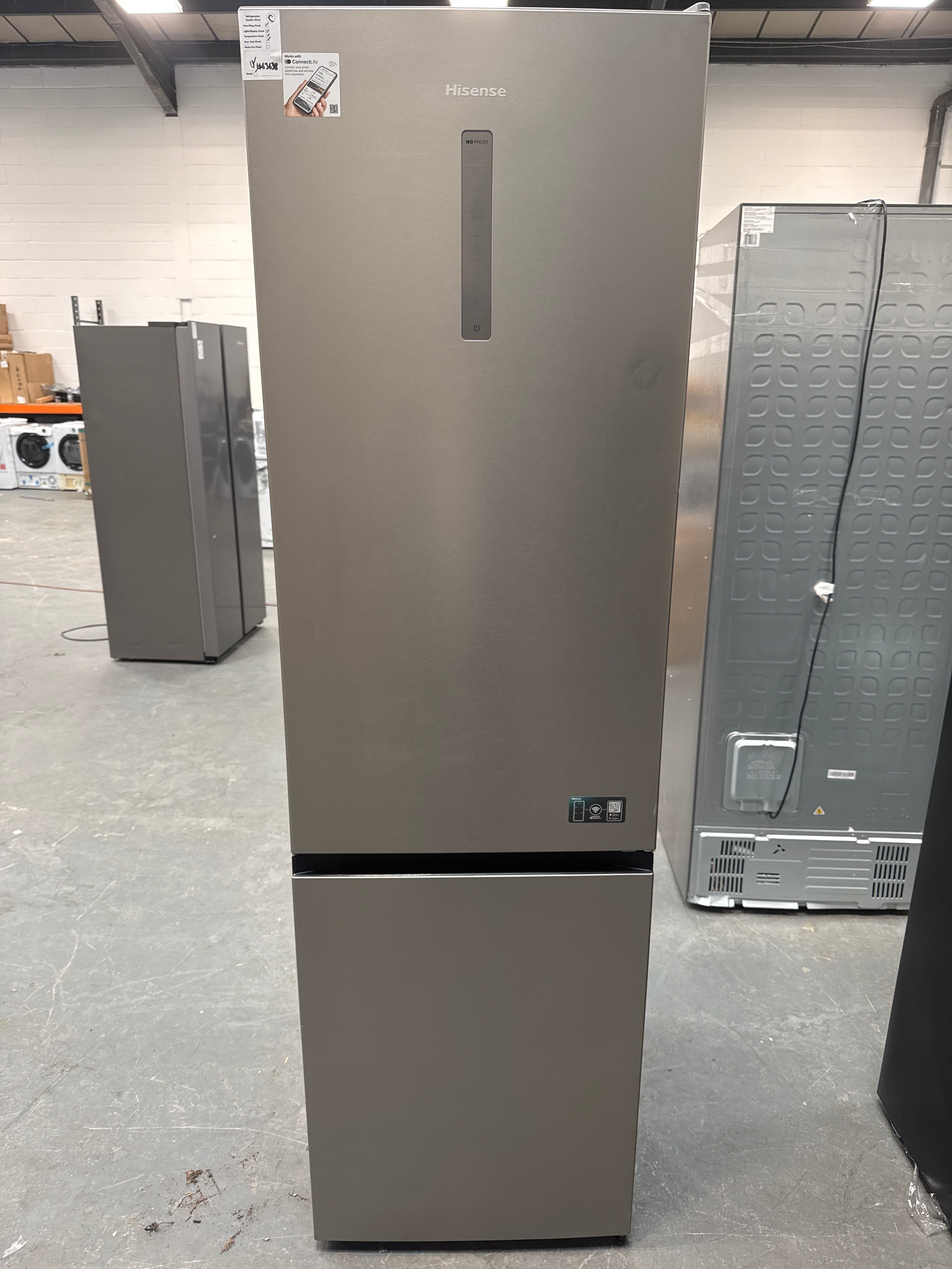 Hisense RB470N4SICUK Wifi Connected 60/40 Frost Free Fridge Freezer - Stainless Steel #63638